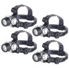 Lunartec LED Headlight Stirnlampe: 4er-Set LED-Stirnlampen mit 7 LEDs &