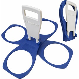 CarryAround - Portavasos plegable fabricado en el Reino Unido (azul) - Soporte para bebidas de cerveza de cerveza para llevar, resistente, reutilizable, tamaño de bolsillo, conciertos deportivos