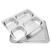 Stainless Steel Rectangular Divided Plates Tray, Dinner Plates Divided Dinner