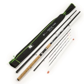 Zite Fishing Feeder Rod - Plug-In Rod Feeder Fishing - Friedfish Fishing Rod with 3 Interchangeable Tips & Cork Handle - Ideal for Feeder Fishing - Beginner Fishing Rods (3.60 m 50-150 g) Feeder Rods