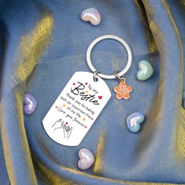 Lelekdo Keychains for Women Friendship Gift for Women Bestie Gifts for Women Christmas Keychain for Female Friend Bestie Sister Unique Birthday Gift for Best Friend Sister Friendship Keychain