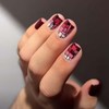 Stained Glass Press on Nails Medium Square Fake Nails with