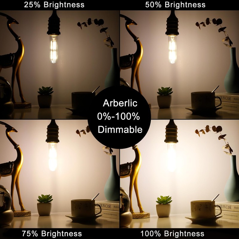 Arberlic 5 Inch Tubular Light Bulb,6W T10 LED Bulb Equivalent