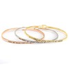 SM Inspirational Positive Message Engraved Thin Cuff Bangle Bracelets for