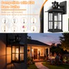 Superyofo 15inch Large Outdoor Wall Lights,Modern Black Exterior Wall Light