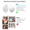 4 Packs Shower Curtain Weights, Magnetic Silicone Wrapped Heavy Duty