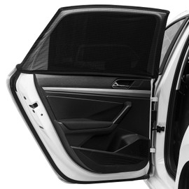 Car Rear Side Window Shadows for Small,Medium Car Only, 2 Pack Elastic Breathable Car Sun Shade Screens Mosquito Net Covers,Anti-Sun Glare, Reduce UV Rays, Privacy Protection（2 Pack）