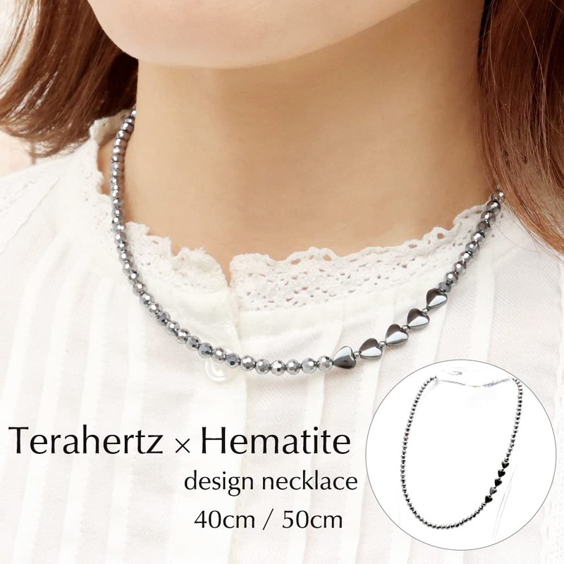 Gold Stone Terahertz Ore, Necklace, Heart, Hematite, Power Stone, Health,