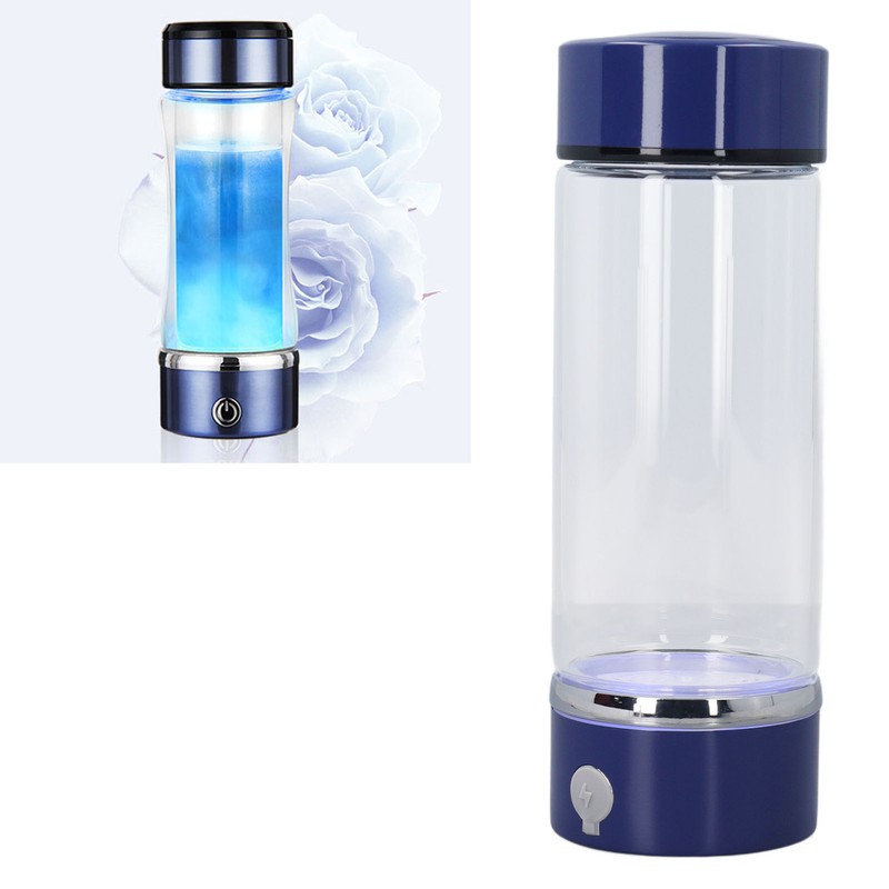 Hydrogen Water Bottle 420ml 3 Minute Rapid Electrolysis Hydrogen Rich
