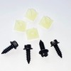 Black,License Plate Screw Kit OEM Style Fasteners with Nylon Screw
