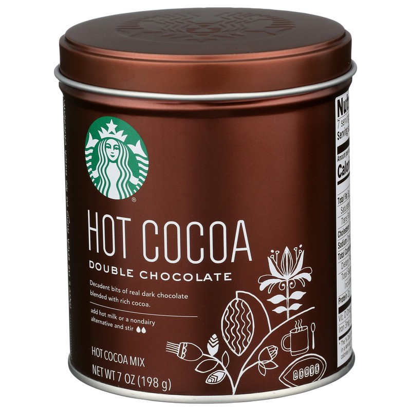 Starbucks Hot Cocoa Mix Tin, Double Chocolate, 7 OZ (6pack)