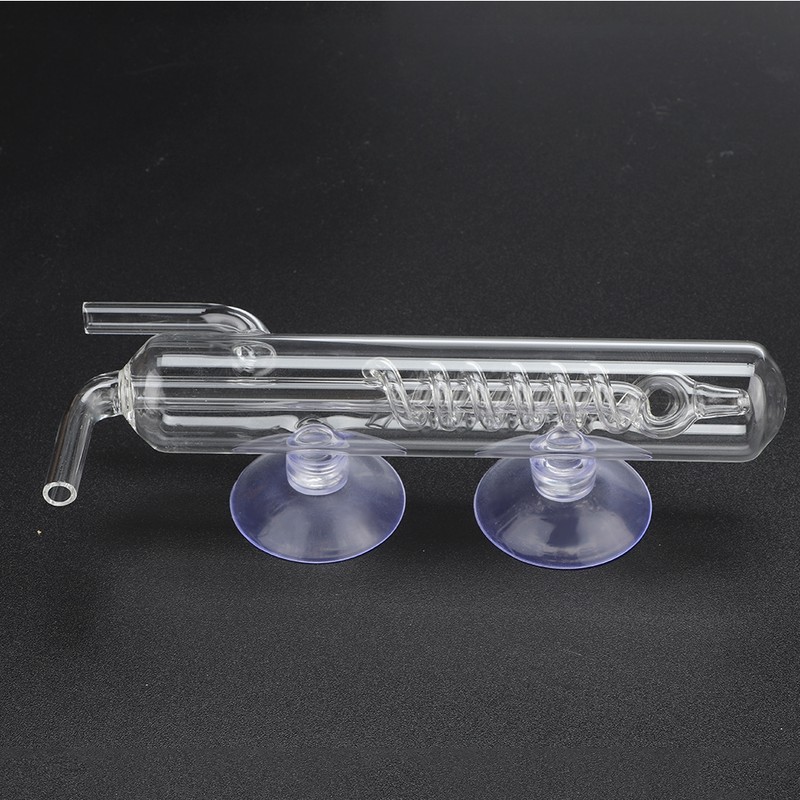 High Transparent Crystal Glass Aquarium Bubble Counter Screw Fish Tank