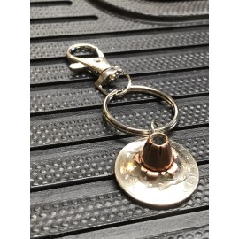 MB Designs Real 9mm Hollow Point Bullet Quarter Keychain Unique Gift