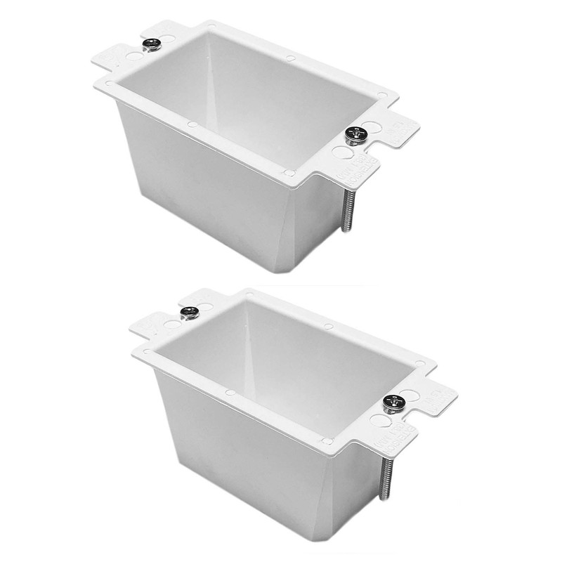 iMBAPrice BE1-2 (1-Gang) Electrical Power Outlet Box Extender - White,