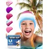 KIDVERSE Girls' Swimming Cap, Waterproof, for Children with Non-Slip Nubs,
