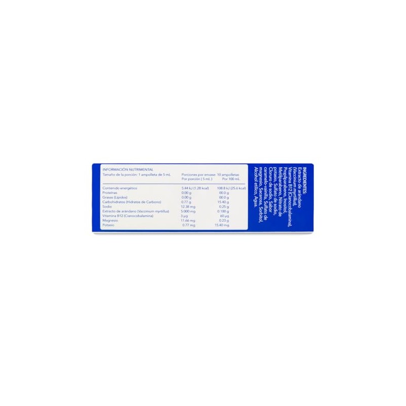 Vitamina B12 + Arandano + Minerales, 10 apolletas de 5ml