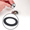 Briny River 6Pcs Rubber Gasket Tub Drain Overflow Gasket 65.5x44.4x2mm