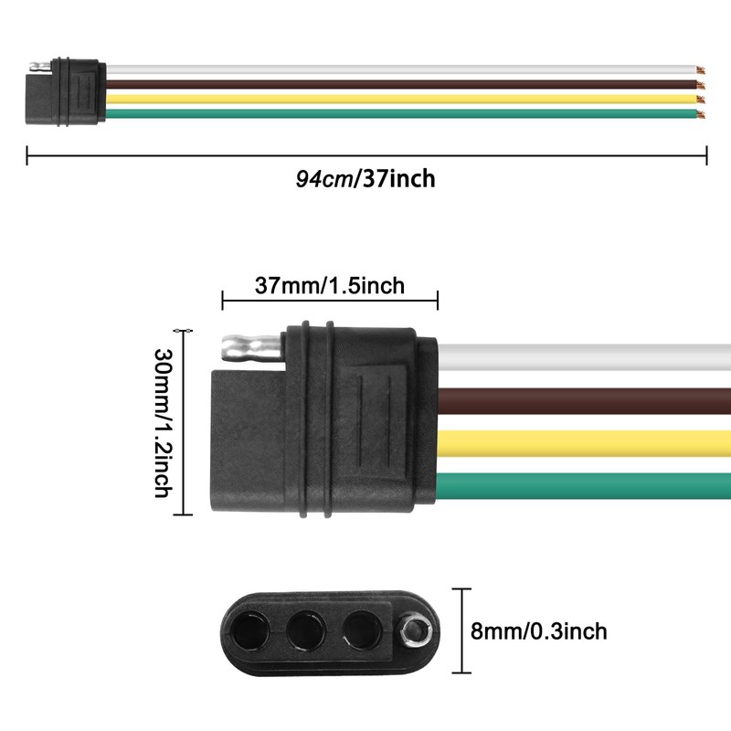 XMSJSIY - Conector de cable para arnés de remolque de