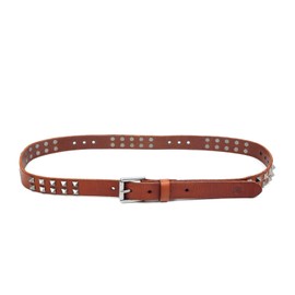 OLD TREND Genuine Leather Stud Belt (CAMEL, MEDIUM)