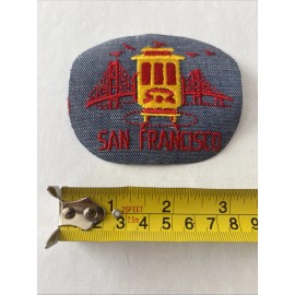 Vintage Denim Embroidered San Francisco Patch Sew-On Travel  California