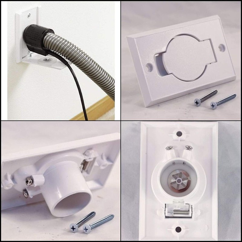 Pokin (2) Central Vacuum White Inlet Valves for Beam Central