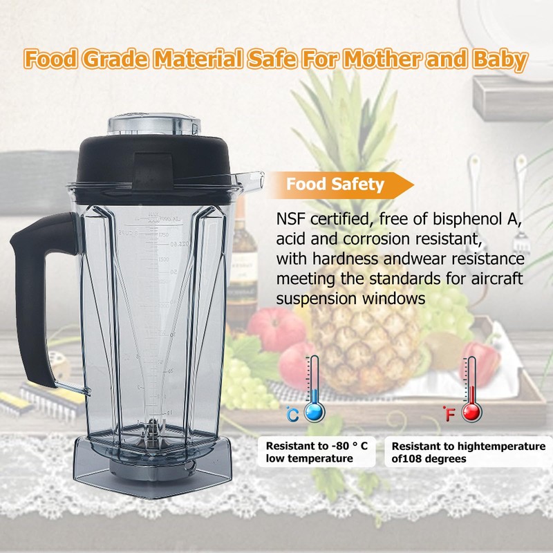 Blender Pitcher 64oz,Replace for Accessories 5200 5000 6500 7500 Pro500
