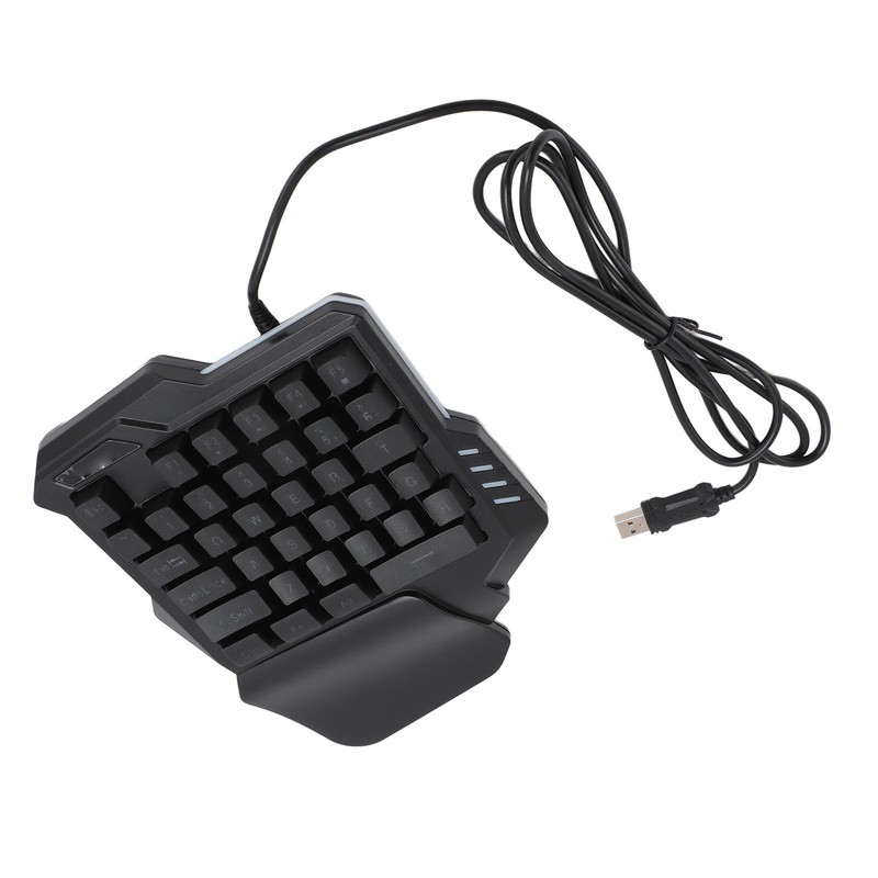 One Handed Gaming Keyboard 35 Keys Portable Gaming Keypad Backlight