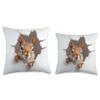 Funny Squirrel Face Mischievous Squirrel Animal Lover Throw Pillow