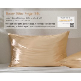 YANIBEST Satin Pillowcase for Hair and Skin Care Silk Pillowcase 2 Pack King Size Pillow Cases Set of 2 -Satin Cooling Pillow Covers with Hidden Zipper Floral Print