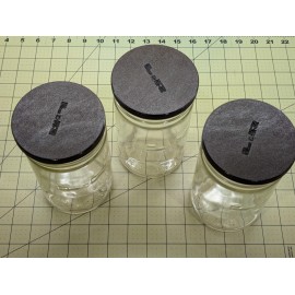 L&R Set of 3 replacement lids for L&R Master watch cleaning machine jars, no threads
