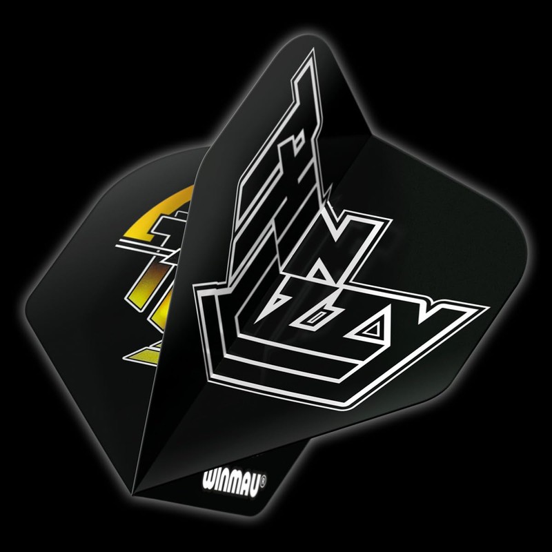 WINMAU Rock Legends Thin Lizzy Dart Flights - Black -