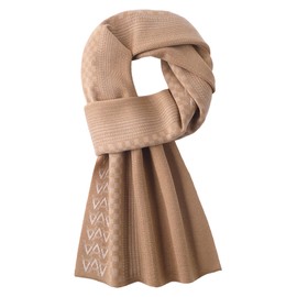 WANYING Autumn Winter Men's Scarf 6% Wool Knitted Scarf Wool Scarf Fashion Scarf for Urban Men Gentleman - Khaki & Beige, J10 Khaki & Beige
