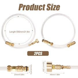 2pcs Hydraulic Steering Bleed Kit, Boat Bleed Kit Filler Tube with Brass Swivel Compatible with Seastar Hydraulic Steering for Outboard Inboard Sterndrive Hydraulic Helms Marine Tool Kit