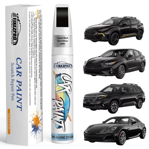 FIXEZPRO D4S Crystal Black Pearl/Silicae Touch Up Paint for Subaru,