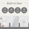 WONICY Long No Hook Shower Curtain with Snap in Liner,