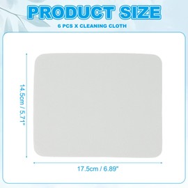 PATIKIL Glasses Cleaning Cloth 6.9" x 5.7", 6 Pcs Microfiber Eyeglasses Cleaner Cloths Soft Suede Wipe Screen for Camera Len Eyeglass Screens Phones Smart Devices, Light Gray