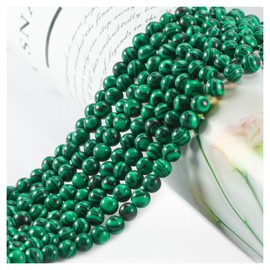 Natural Gemstone Beads for Jewellery Making, 8 mm Polished Round Smooth Stone Beads, Real Stone Beads for Bracelet Making