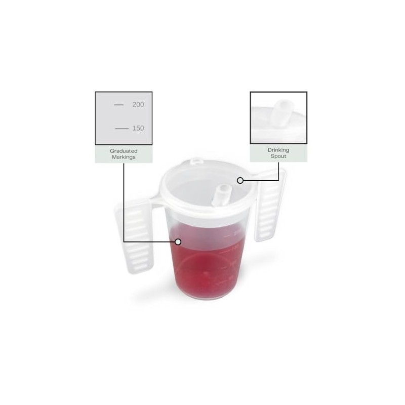 Life With Dignity Wing Handled Beaker with Drinking Lid -