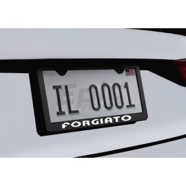 RED COBRA Forgiato Wheels License Plate Frame Black Premium Metal