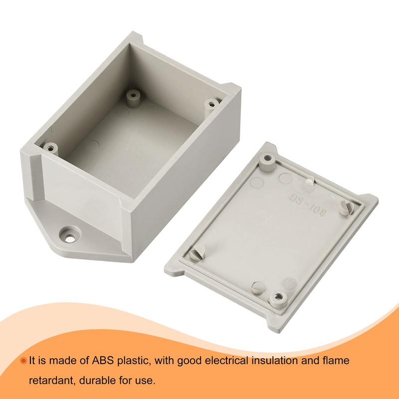 MECCANIXITY Mini Dustproof Junction Box 75x40x27mm ABS for Electrical Project