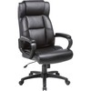 Lorell Soho High-Back Leather Executive Chair, Black