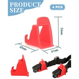 YUUSIKCO 4 Einführhilfen für Autositze, Autositz-Befestigungssysteme, Kindersitz-Haltevorrichtung, Kindersitz-Halterung mit ISOFIX-Anschluss, rot