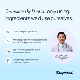 Laughland Super Strength Teeth Whitening Gel 3 Pack, Tooth Whitener, 11% Hydrogen Peroxide, Glycerin, Aloe Vera & Mint, at Home Dental Care, Travel Friendly, 6 Treatments