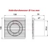 MKK-PLANET Bathroom Fan Diameter 100 mm White with Timer /