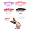 Dog Collar for Small Dogs, Adjustable Leather Suede Bling Dog