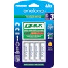 Cargador rápido Panasonic eneloop con 4 pilas recargables, AA