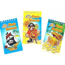 Pirate Mini Notebooks - Assorted Designs - Pack of 6