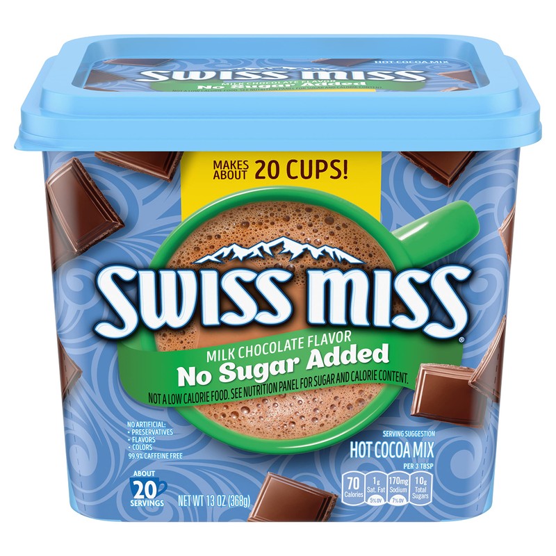 Swiss Miss Milk Chocolate Flavored No Sugar Added Hot Cocoa