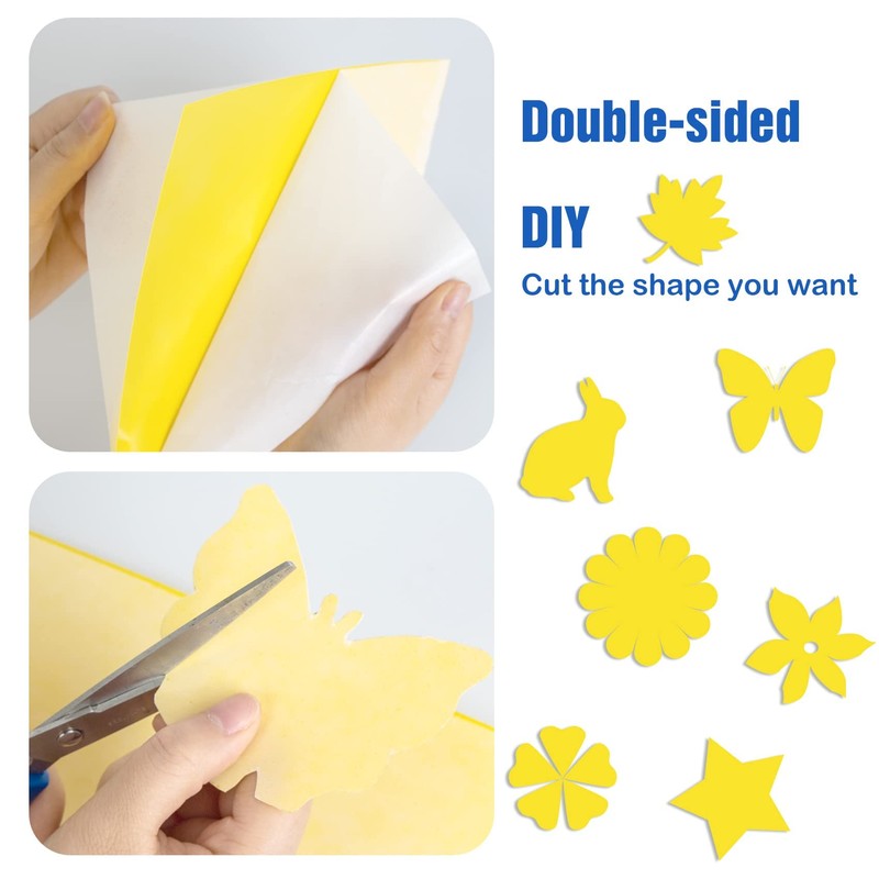 30 Pack Yellow Sticky Traps Fruit Fly Trap, Double-Sided Fungus