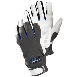 Ejendals Tegera 166 Leather Gloves, Size 8, 1 Piece, Black/Grey/Blue/White, 166-8